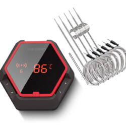 Inkbird Bluetooth Grillthermometer mit 6 Sonden,<br><br> Produktbild Inkbird Grillthermometer magnetisch, Räucherthermometer. Bluetooth mit 6 Sonden für Fleisch beim Braten und Grillen