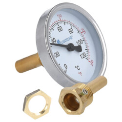 Lantelme Räucherthermometer. Edelstahl
<br><br> Produktbild Lantelme Räucherthermometer. Edelstahl inkl. Messing Hülse und Befestigungsmutter für Räucherofen, Räuchertonne, Räucherschrank