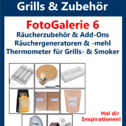 Smoker Zubehör - Generatoren, Räuchermehl, Thermometer & Co.<br><br> Infografik Fotoalbum Grillen Galerie 6 Räucherzubehör, Räuchergeneratoren, Räuchermehl, Grill- & Räuchertermometer