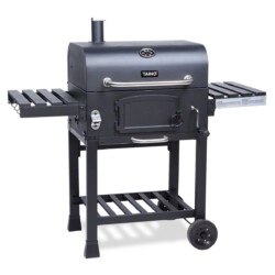 TAINO Smoker Grillwagen Hero<br><br> Produktbild TAINO Smoker Hero: TAINO Hero BBQ Smoker GRILLWAGEN Holzkohle Grill Grillkamin Standgrill Räucherofen Zubehör Vatertag, Männertag, Grillparty, Gartenparty