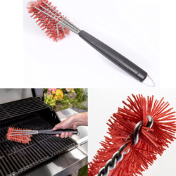 Char-Broil Cool Clean Grillreinigungsbürste<br><br> Produktbild Char-Broil Cool Clean Grillrost Reinigungsbürste rot. 3X 360 Grad Bürsten