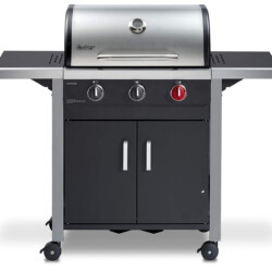 ENDERS® Gasgrill CHICAGO 3 R TURBO<br><br> Produktbild Enders® Gasgrill CHICAGO 3 R TURBO, mit Gussrost, 3-Brenner, Edelstahl-Deckel doppelwandig mit Grill-Thermometer, SWITCH GRID Grillwagen mit Rädern,