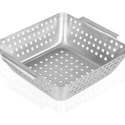 GOURMEO® Grill Gemüseschale<br><br> Produktbild GOURMEO® Grill Gemüseschale Grill-Korb aus rostfreiem Edelstahl 21 x 21 x 7 cm, Grill-Wok, Grill-Pfanne