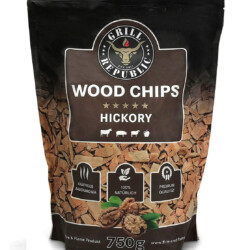 GRILL-REPUBLIC Hickory Räucherchips<br><br> Produktbild GRILL-REPUBLIC Premium Hickory Räucherchips für optimales Raucharoma beim Grillen. 100% natürliches Smoker-Holz geeignet für Kugel-, Stand- und Gas-Grill. Testsieger