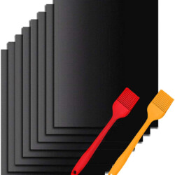 Nifogo Grillmatten Set 8 Stück<br><br>. Produktbild Nifogo BBQ Set aus 8 Grillmatten. Antihaft Grillmatten, Backmatte für Holzkohle & Backen, Backpapier Wiederverwendbar, Toll über Kohle, Gas